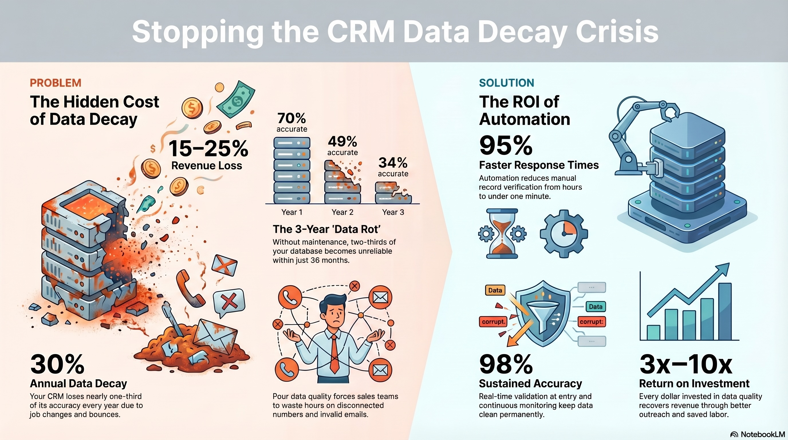 The CRM Data Quality Crisis: How Dirty Data Is Costing Your Business (And How to Fix It)